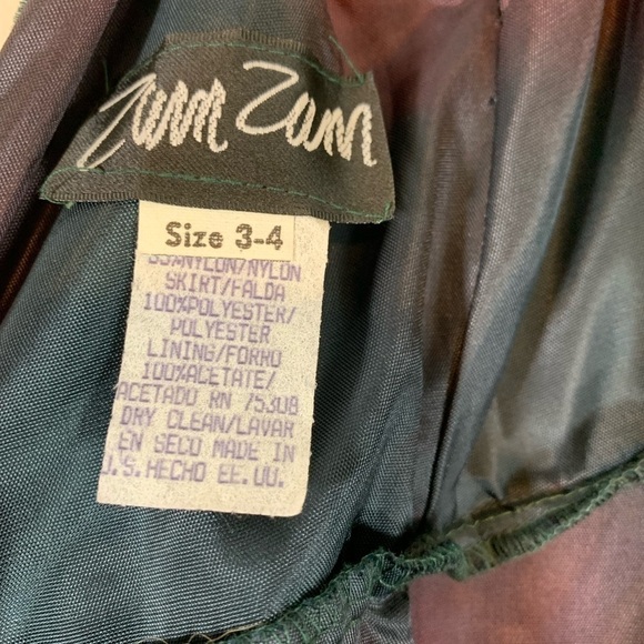 Vintage 1980s Regency Formal Gown Maxi Dress Size 3/4 Ombre teal and burgundy - Picture 9 of 9